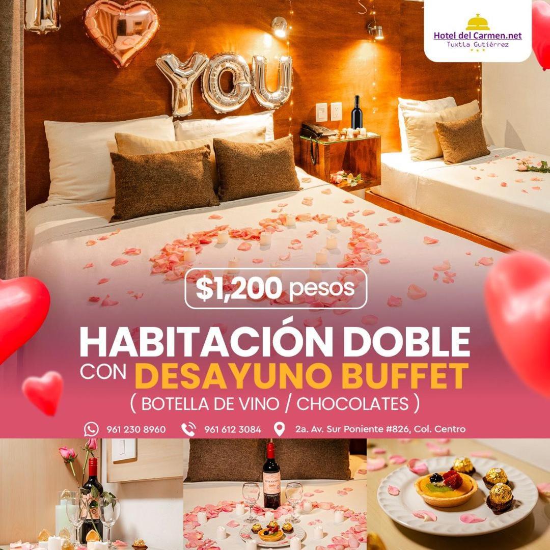Hotel Del Carmen, En El Centro- Desayuno Incluido ! Tuxtla Gutiérrez Exterior foto